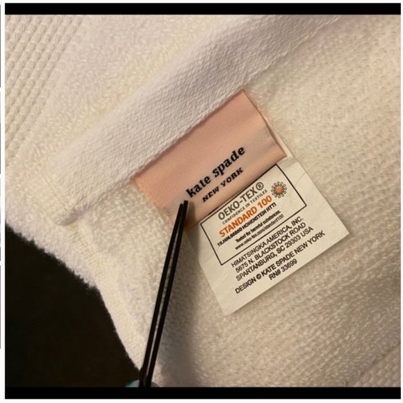kate spade harrington white wash cloth washcloth set of 4 nwt - Picture 3 of 3